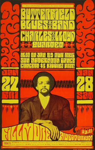 The Paul Butterfield Blues Band Vintage Concert Poster from