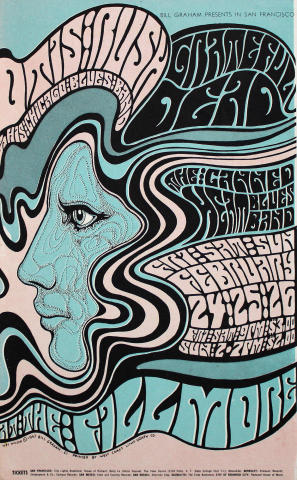 Grateful Dead Vintage Concert Postcard from Fillmore Grateful Dead Vintage Concert Postcard from Fillmore