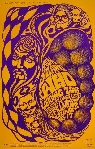 The Who Vintage Concert Poster from Fillmore Auditorium, Jun 16