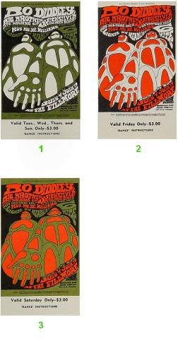 Bo Diddley Vintage Ticket