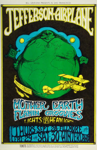 Muzuputs Jefferson Airplane Poster 12 X 8 Inches Vintage Ret | Cuotas sin interés
