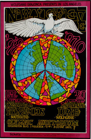 Lee Michaels Vintage Concert Poster from Memorial Auditorium