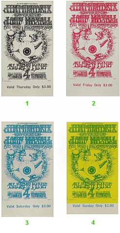 Jimi Hendrix Experience Vintage Ticket