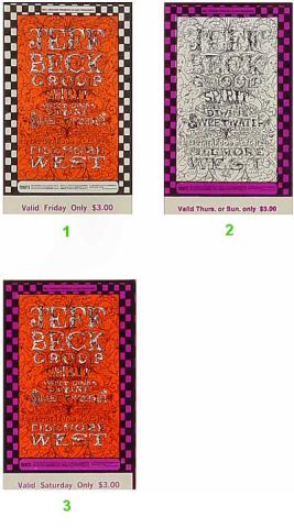 Jeff Beck Group Vintage Ticket