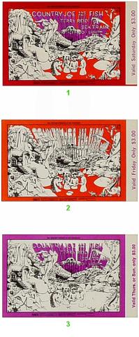 Country Joe & the Fish Vintage Ticket