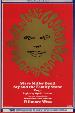 Steve Miller Band Vintage Concert Poster from Shoreline