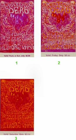 Grateful Dead Vintage Concert Vintage Ticket from Winterland, Dec
