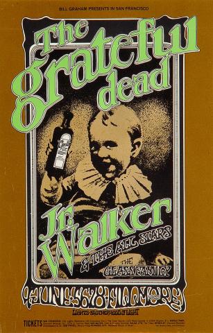 Grateful Dead Vintage Concert Poster from Fillmore West, Jun Grateful Dead Vintage Concert Poster from Fillmore West, Jun