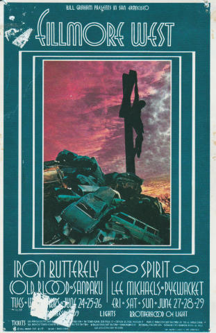 Lee Michaels Vintage Concert Handbill from Fillmore West, May 7