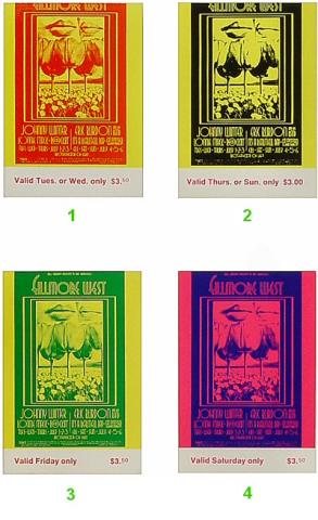 Johnny Winter Vintage Ticket