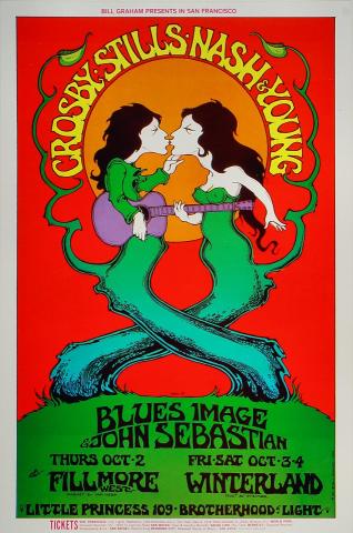 Crosby, Stills, Nash & Young Handbill