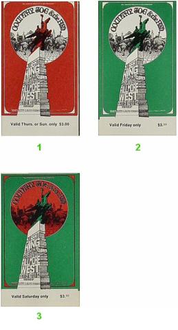 Country Joe & the Fish Vintage Ticket