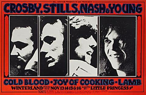Crosby, Stills, Nash & Young Handbill