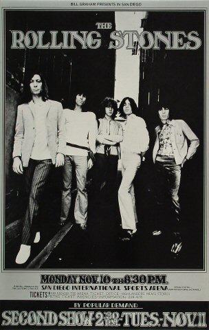 The Rolling Stones Vintage Concert Poster from San Diego Sports