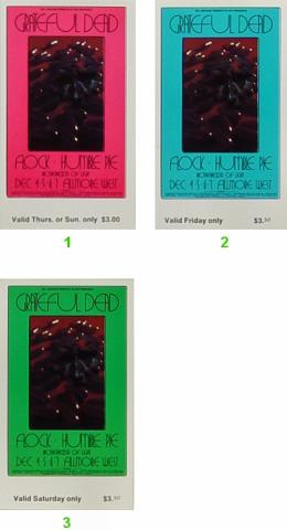 Grateful Dead Vintage Ticket