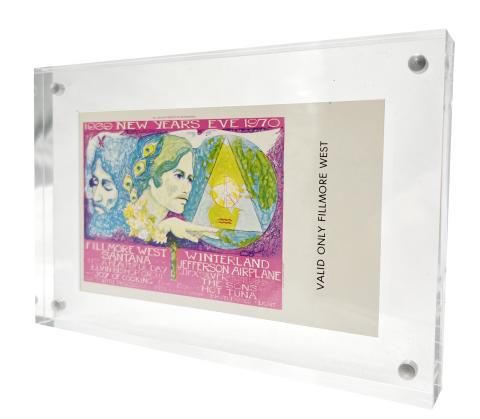 Santana Framed Vintage Ticket