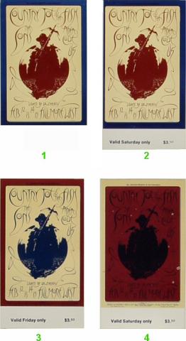 Country Joe & the Fish Vintage Ticket