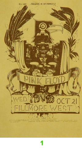 Pink Floyd Vintage Ticket