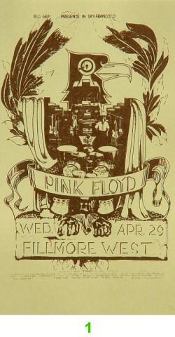 Pink Floyd Vintage Ticket