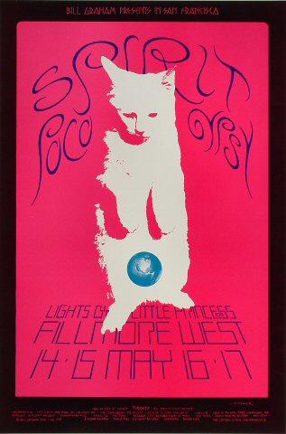 Lee Michaels Vintage Concert Poster from Fillmore West, May 7