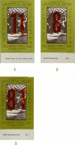 Grateful Dead Vintage Ticket
