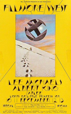 Lee Michaels Vintage Concert Poster from Fillmore West, Dec 10
