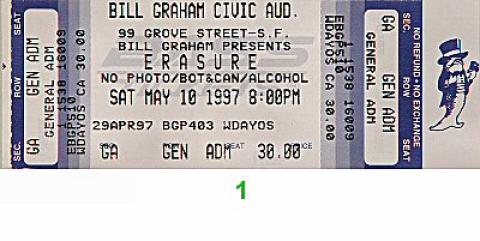 Erasure Vintage Ticket