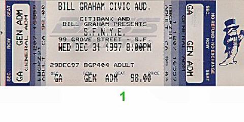 Boz Scaggs Vintage Ticket