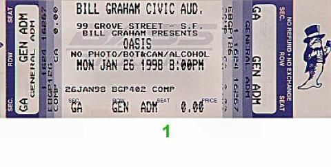Oasis Vintage Ticket