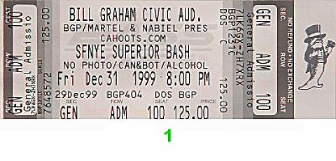 The Pretenders Vintage Ticket