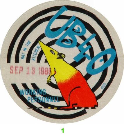 UB40 Backstage Pass
