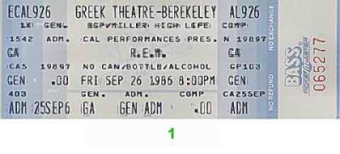 R.E.M. Vintage Ticket