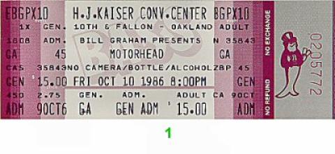 Motorhead Vintage Ticket