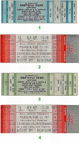 Mountain Aire Music Festival Vintage Ticket