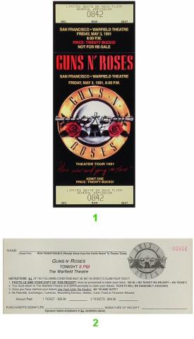 Guns N' Roses Vintage Ticket