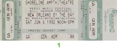 The Neville Brothers Vintage Ticket