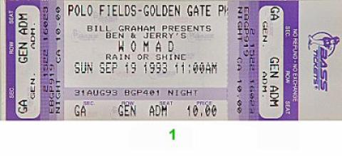 Peter Gabriel Vintage Ticket