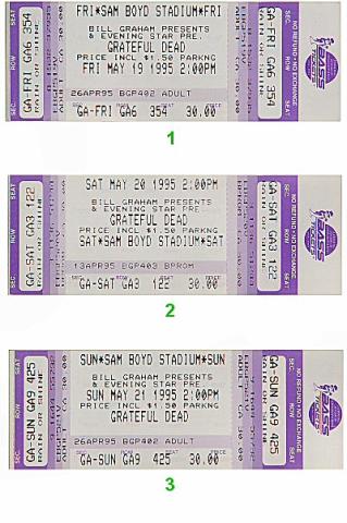Grateful Dead Vintage Ticket