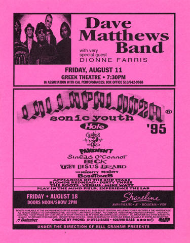 Dave Matthews Band Handbill
