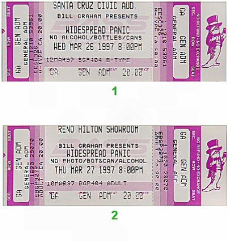 Widespread Panic Vintage Ticket