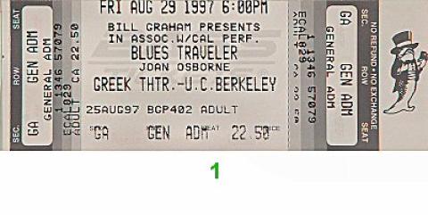 Blues Traveler Vintage Ticket