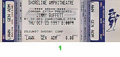 Jimmy Buffett Vintage Ticket