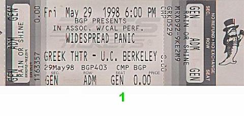 Widespread Panic Vintage Ticket