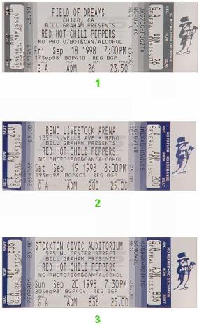Red Hot Chili Peppers Vintage Ticket