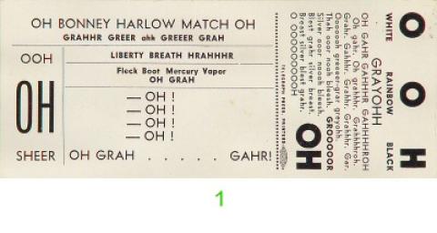 Michael McClure Vintage Ticket