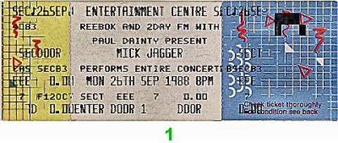 Mick Jagger Vintage Ticket