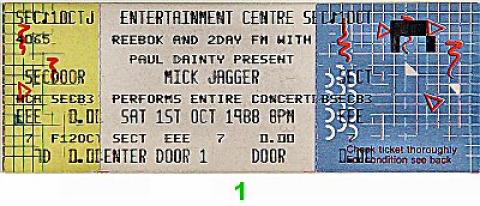 Mick Jagger Vintage Ticket