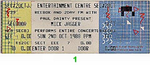 Mick Jagger Vintage Ticket