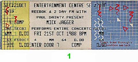 Mick Jagger Vintage Ticket