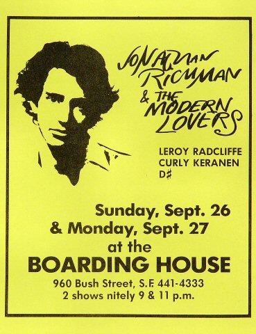 Jonathan Richman Handbill